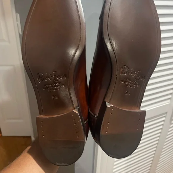 Paul Evans Dark Brown Leather Cagney II Stitched Cap-Toe Oxfords Sz 9.5 - Picture 3 of 15